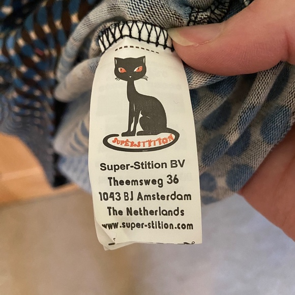 Superstition jersey midi-dress in blue and brown (size M) - Picture 7 of 11